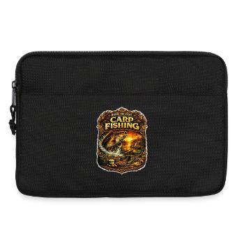 Born To Fish Carp Angel – Vintage-Anglerkunst - Laptoptasche 13" - Schwarz - Vorne