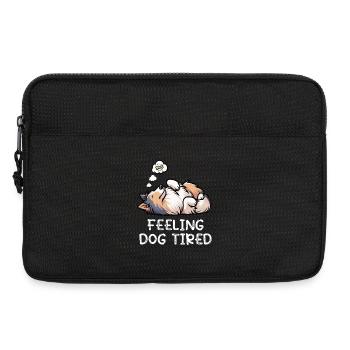 Se sentir fatigué par le chien, propriétaire de Collie Collie Colliehung, - Sacoche pour ordinateur portable 13 pouces - noir - Devant