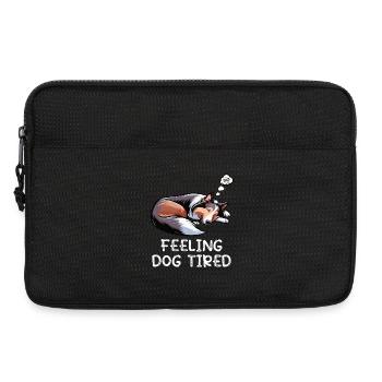 Se sentir fatigué par le chien, propriétaire de Collie Collie Colliehung, - Sacoche pour ordinateur portable 13 pouces - noir - Devant