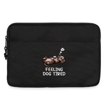 Se sentir fatigué par chien Teckel à poil dur Teckel teckel - Sacoche pour ordinateur portable 13 pouces - noir - Devant