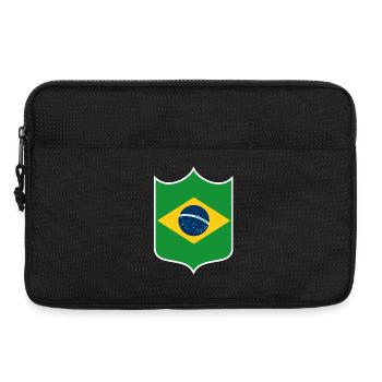 Brasilien Flagge Wappen - Laptoptasche 13" - Schwarz - Vorne