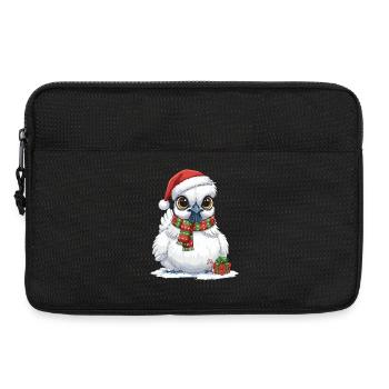 Lustiges Seidenhuhn - Weihnachtsmütze und... - Laptoptasche 13" - Schwarz - Vorne