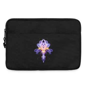 Abstract Iris Blossom Luminous Floral Design - Laptop bag 13" - black - Front