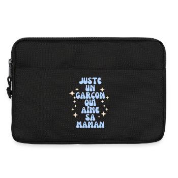 Juste Un Garçon Qui Aime Sa Maman - Sacoche pour ordinateur portable 13 pouces - noir - Devant