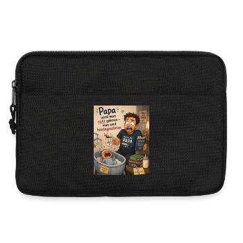Als Papa wird man nicht geboren: Babychaos - Laptoptasche 13" - Schwarz - Vorne