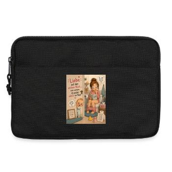 Nie wieder allein - Laptoptasche 13" - Schwarz - Vorne