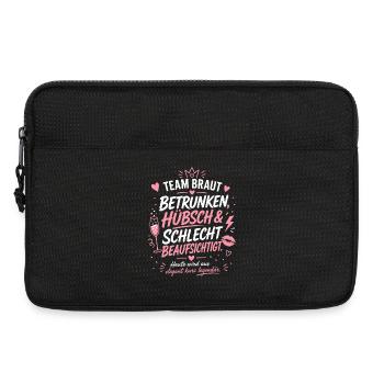 Team Braut. Betrunken & schlecht Beaufsichtigt - Laptoptasche 13" - Schwarz - Vorne