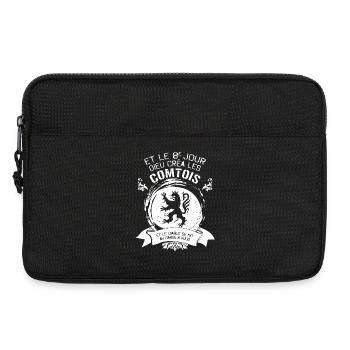 Et Le 8e Jour Dieu Crea Les Comtois Et Le Diabl... - Sacoche pour ordinateur portable 13 pouces - noir - Devant