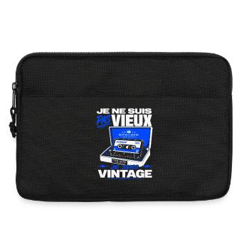 Je Ne Suis Pas Vieux Cassette Vintage - Sacoche pour ordinateur portable 13 pouces - noir - Devant