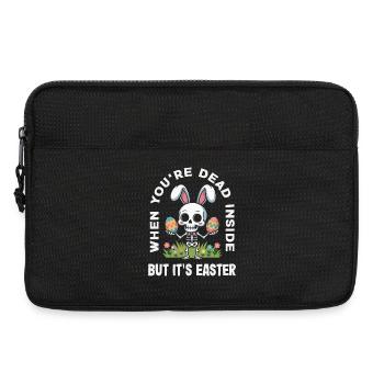 Frohe Ostern Süßer Osterhase Eiersuche Ostereier - Laptoptasche 13" - Schwarz - Vorne