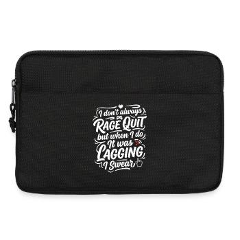 Rage Quit Gaming Humor Spruch - Laptoptasche 13" - Schwarz - Vorne
