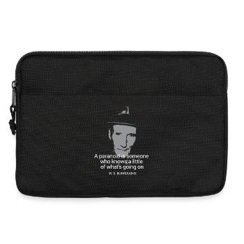 WS Burroughs quote on paranoid - Laptop bag 13" - black - Front