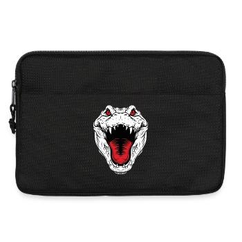 Krokodil-Alligator-Maskottchen-Logo Sportkampf - Laptoptasche 13" - Schwarz - Vorne