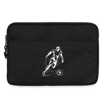 Fußballspieler Line Art - Laptoptasche 13" - Schwarz - Vorne