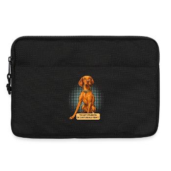 Funny Stubborn Vizsla cartoon Dog - Laptop bag 13" - black - Front