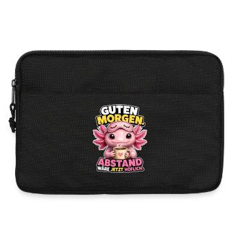 Axolotl Braucht Sicherheitsabstand - Laptoptasche 13" - Schwarz - Vorne