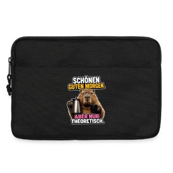 Guter Morgen Nur Theoretisch - Laptoptasche 13" - Schwarz - Vorne