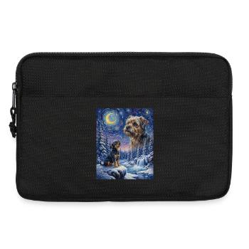 Howling to the Moon Meme Animal Dog Monkey Pinscher - Laptop bag 13" - black - Front