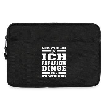 Ich repariere Dinge und ich weiß Dinge - Laptoptasche 13" - Schwarz - Vorne