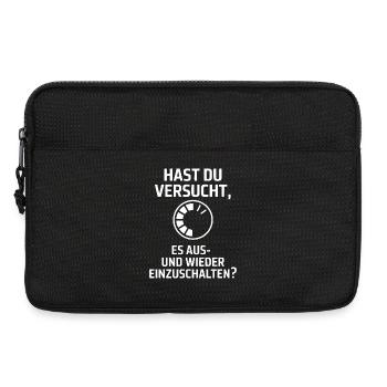Hast du versucht, es auszuschalten? - Laptoptasche 13" - Schwarz - Vorne