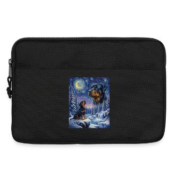 Howling to the Moon Meme Dog Affenpinscher - Laptop bag 13" - black - Front