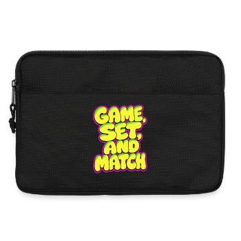 Game Set Match Tennis Shirt, Neon Style - Laptoptasche 13" - Schwarz - Vorne