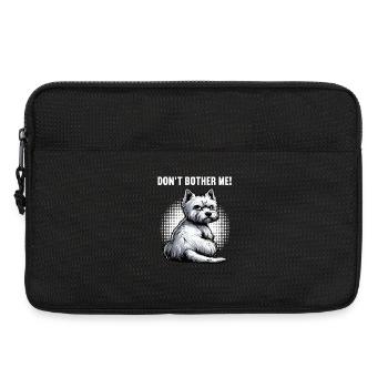 Ne me dérange pas Westie, terrier highland de l’Ouest - Sacoche pour ordinateur portable 13 pouces - noir - Devant