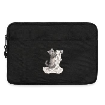 Caught in the Act – Mischievous Cat - Laptop bag 13" - black - Front