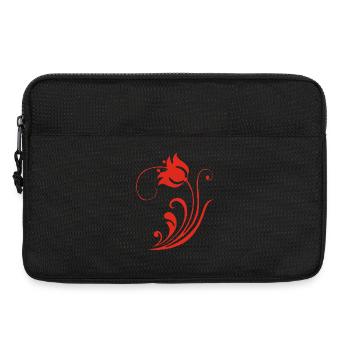Strange Red Flower - Laptop bag 13" - black - Front