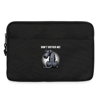 Ne me dérange pas, Propriétaire de chien de loups-loup irlandais - Sacoche pour ordinateur portable 13 pouces - noir - Devant