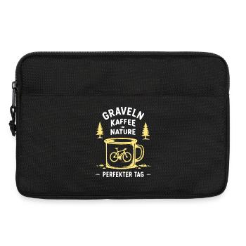 Gravel Kaffee Natur Illustration - Laptoptasche 13" - Schwarz - Vorne