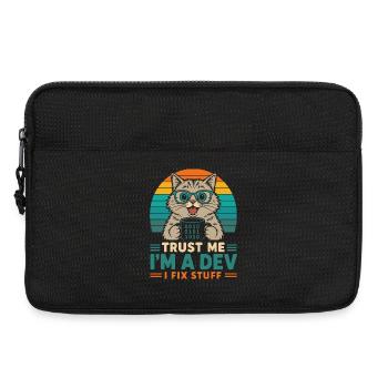 Trust Me I'm a Dev – Programmer Cat - Laptop bag 13" - black - Front