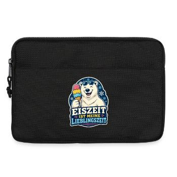 Eiszeit ist meine Lieblingszeit - Laptoptasche 13" - Schwarz - Vorne