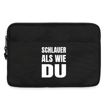 SCHLAUER ALS WIE DU - Laptoptasche 13" - Schwarz - Vorne