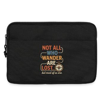 Nicht alle, die wandern, sind verloren – Wander-T-Shirt - Laptoptasche 13" - Schwarz - Vorne