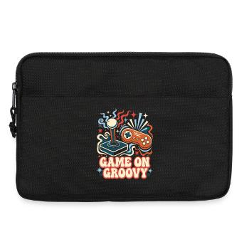 Game On Groovy Retro Gaming - Laptoptasche 13" - Schwarz - Vorne