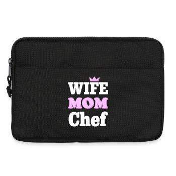 Wife Mom Chef - Statement Design für Mütter - Laptoptasche 13" - Schwarz - Vorne
