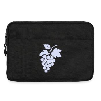 Trauben-Silhouette im Flieder - Laptoptasche 13" - Schwarz - Vorne