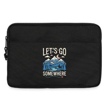 Wandern – Outdoor-Abenteuer – Lass uns irgendwohin gehen - Laptoptasche 13" - Schwarz - Vorne