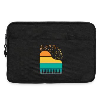 Piano Klavier Musiker Geschenk Geschenkidee - Laptoptasche 13" - Schwarz - Vorne
