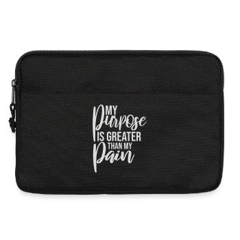 Mon but est plus grand que ma douleur, ce qui signifie le logo des guillemets - Sacoche pour ordinateur portable 13 pouces - noir - Devant