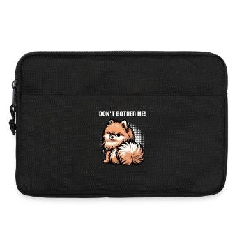 Ne me dérange pas Poméranie, Poméranie, Chien Spitz Poméranie, - Sacoche pour ordinateur portable 13 pouces - noir - Devant