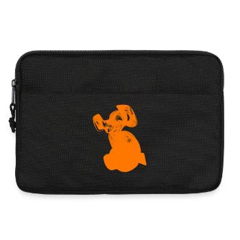 Der orange Hund - Laptoptasche 13" - Schwarz - Vorne