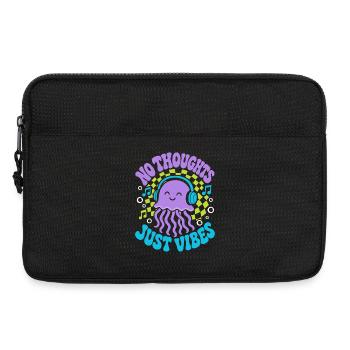 No Thoughts Just Vibes Jellyfish - Laptop bag 13" - black - Front