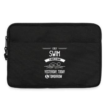 Funny Swim Quote - Laptop bag 13" - black - Front