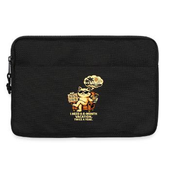 I need 6 months of vacation, 2x a year – Cool Cat - Laptop bag 13" - black - Front