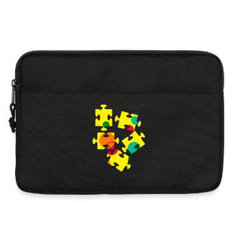 Colorful Puzzle Piece Collage - Laptop bag 13" - black - Front