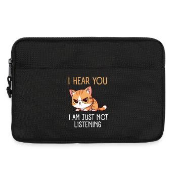 Cadeau drôle de maman chat pour la folle des chats - Sacoche pour ordinateur portable 13 pouces - noir - Devant