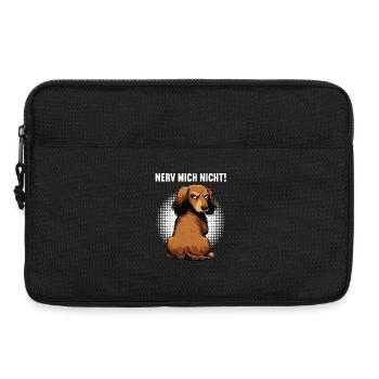 Nerv mich Nicht Langhaardackel Dackel Dackelhalter - Laptoptasche 13" - Schwarz - Vorne