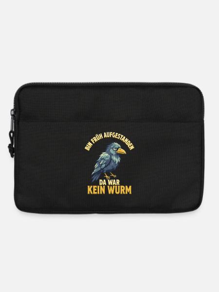 Genervter Rabe Morgenmuffel - Laptoptasche 13" - Schwarz